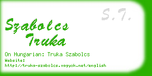 szabolcs truka business card